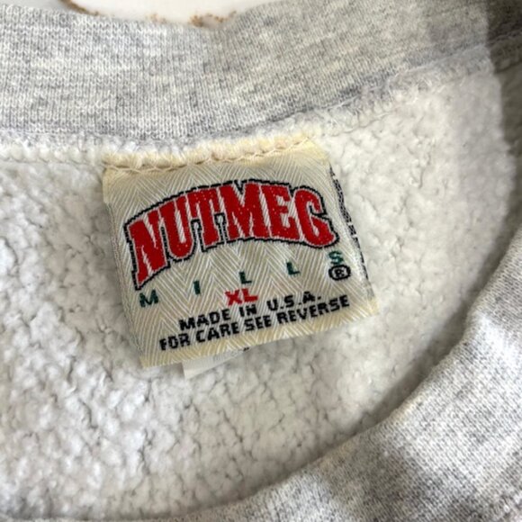 Vintage Ohio State Buckeyes Sweatshirt-Nutmeg Mills scarlet & gray Very Rare-XL - Picture 4 of 4